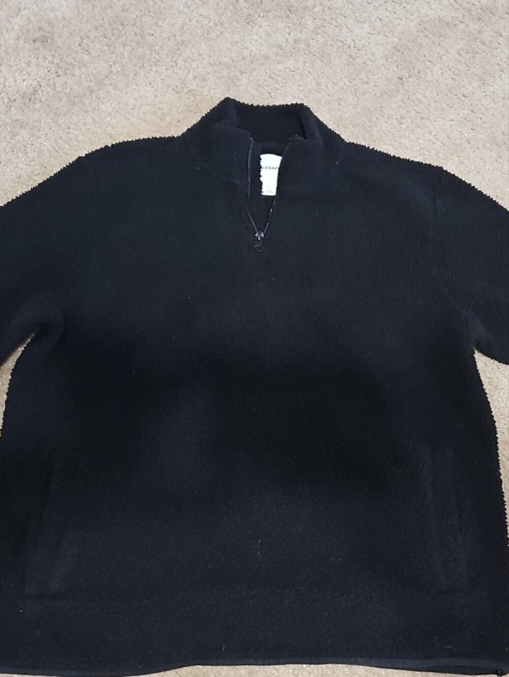 Old Navy Black Fleece Pullover Sweater